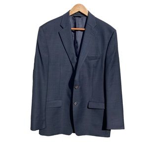 Ralph Lauren 100% Wool Blazer 42R Checked Gray Sport Coat Casual Suit Ja…